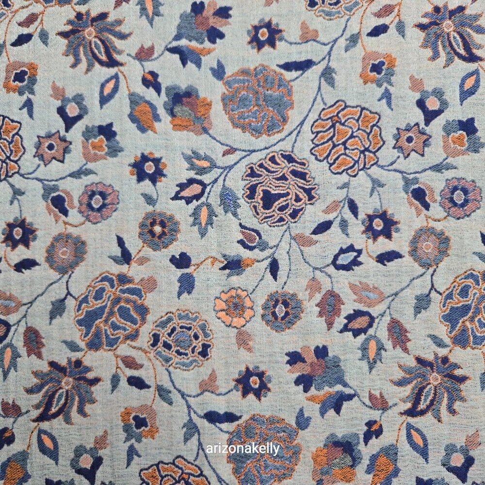 NWOT Cashmere Jacquard Jamawar Scarf Shawl - Picture 10 of 15